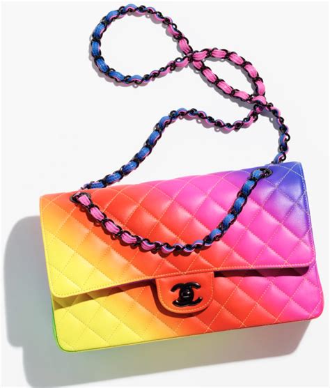 yellow chanel handbag|rainbow chanel bag.